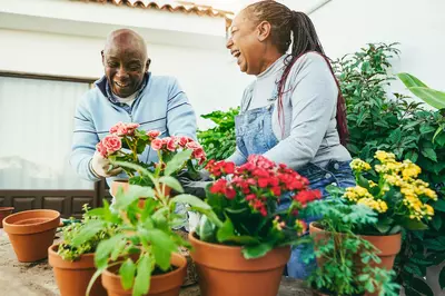 people gardening